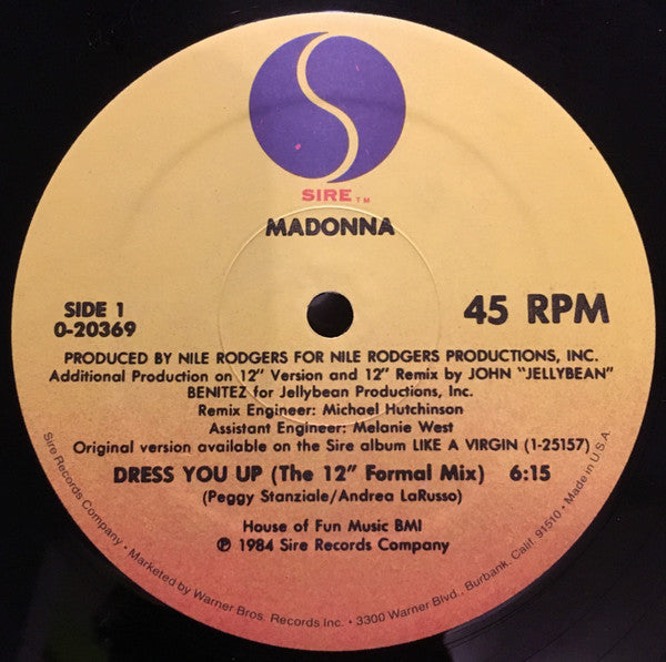 Madonna : Dress You Up (12", Maxi)