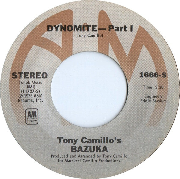 Tony Camillo's Bazuka : Dynomite (7", Styrene, Ter)