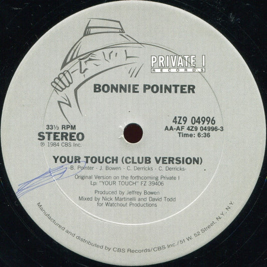 Bonnie Pointer : Your Touch (12", Pit)