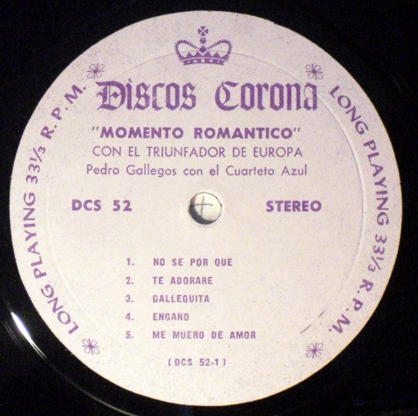 Pedro Gallegos : Momento Romantico  (LP, Album)