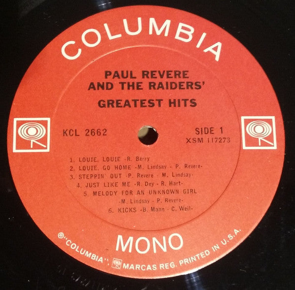 Paul Revere & The Raiders : Greatest Hits (LP, Comp, Mono)