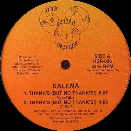 Kalena (4) : Thank's (But No Thank's!) (12")