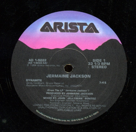 Jermaine Jackson : Dynamite (12", Promo)