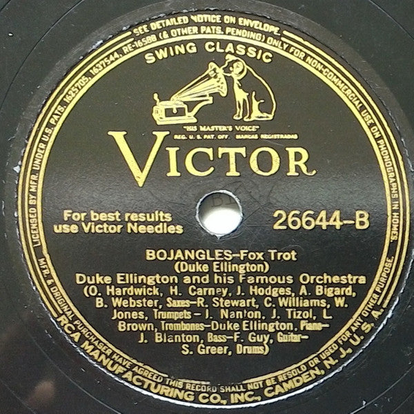 Duke Ellington And His Famous Orchestra* : A Portrait Of Bert Williams / Bojangles (Shellac, 10", Cam)