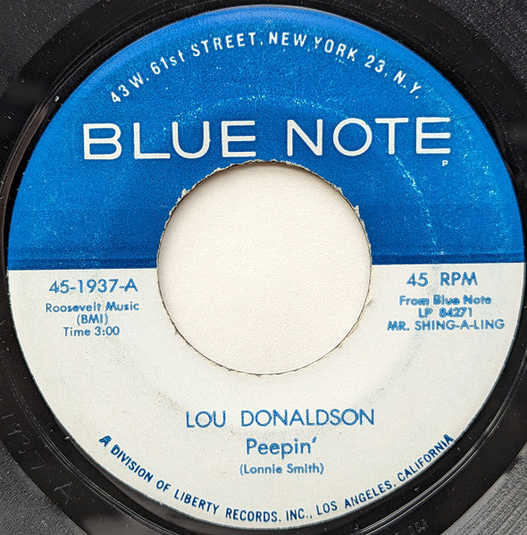 Lou Donaldson : Peepin' / The Humpback (7")