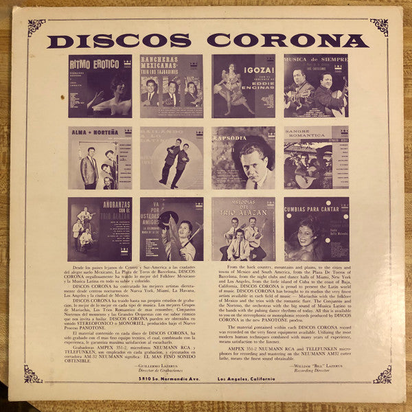 Trio Los Diferentes : Mexico Lindo (LP, Album)