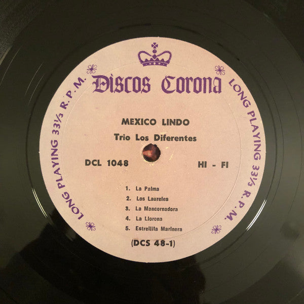 Trio Los Diferentes : Mexico Lindo (LP, Album)
