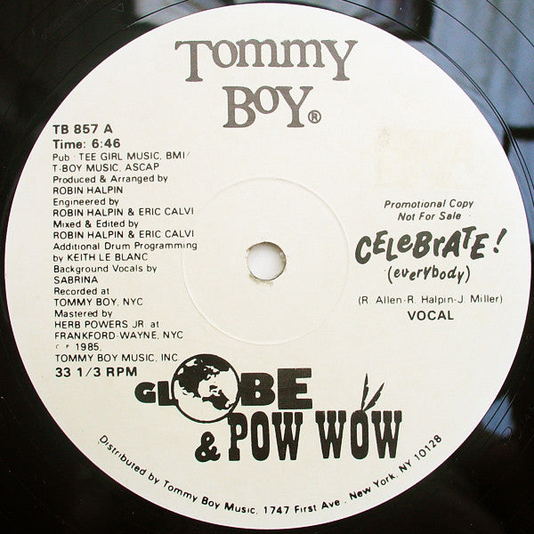 Globe* & Pow Wow : Celebrate! (Everybody) (12", Promo)