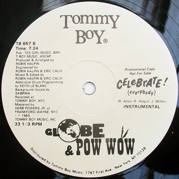 Globe* & Pow Wow : Celebrate! (Everybody) (12", Promo)