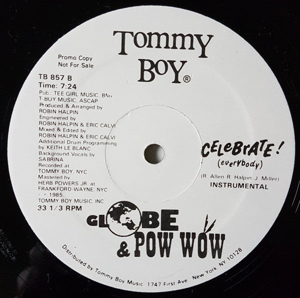 Globe* & Pow Wow : Celebrate! (Everybody) (12", Promo)