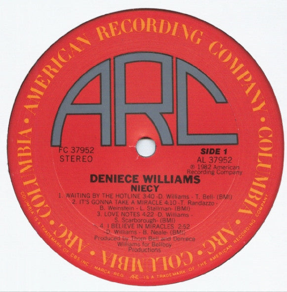 Deniece Williams : Niecy (LP, Album, Ter)