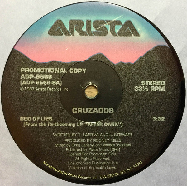 Cruzados : Bed Of Lies (12", Single, Promo)