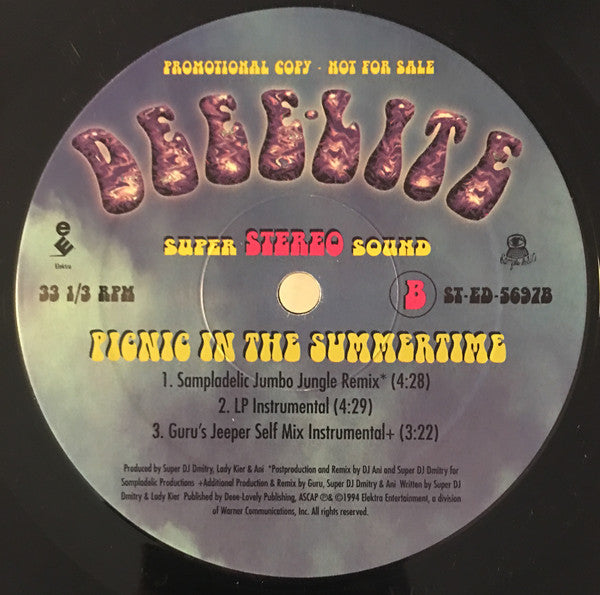 Deee-Lite : Picnic In The Summertime (12", Promo)