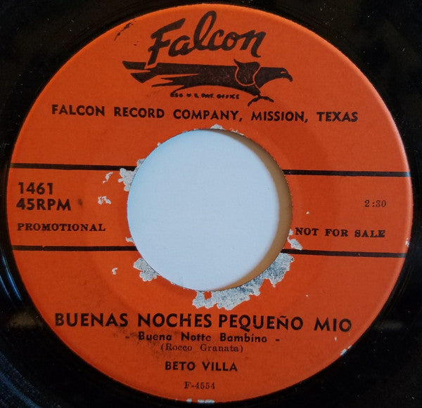 Beto Villa : Buenas Noches Pequeño Mio (7", Single, Promo)
