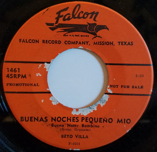 Beto Villa : Buenas Noches Pequeño Mio (7", Single, Promo)