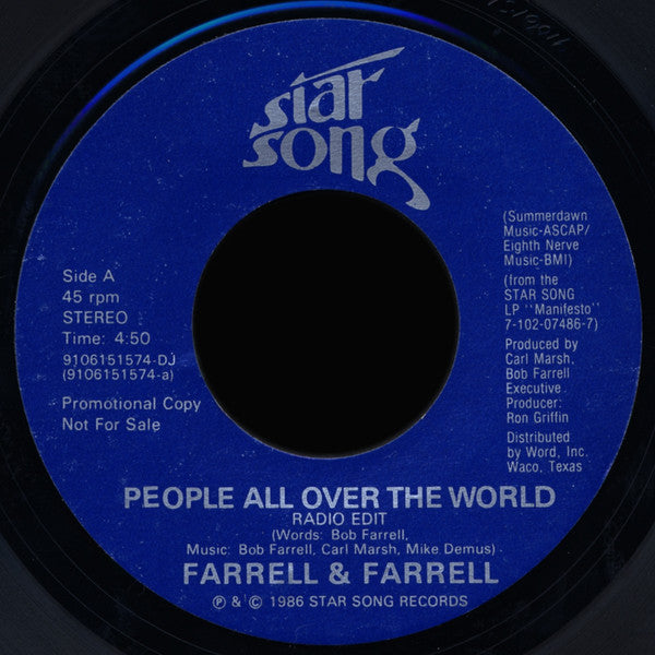 Farrell And Farrell : People All Over The World (7", Single, Promo)