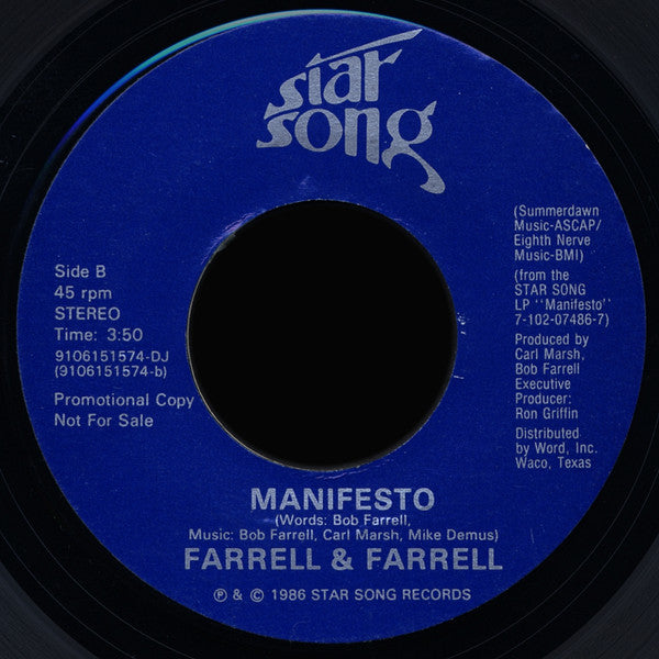 Farrell And Farrell : People All Over The World (7", Single, Promo)