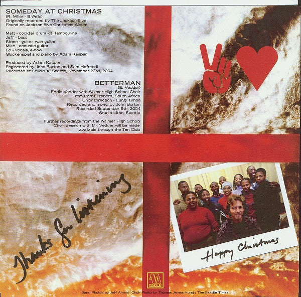 Pearl Jam : Someday At Christmas (7", Single)