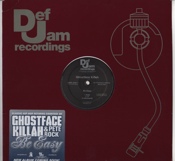 Ghostface Killah : Be Easy (12", Promo)