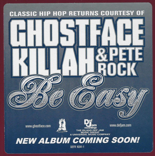 Ghostface Killah : Be Easy (12", Promo)