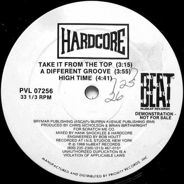 Hardcore (2) : Take It From The Top (12", Promo)