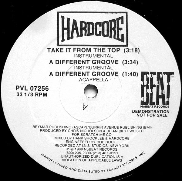 Hardcore (2) : Take It From The Top (12", Promo)