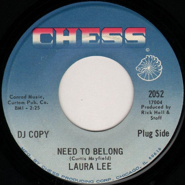 Laura Lee : Need To Belong (7", Promo)