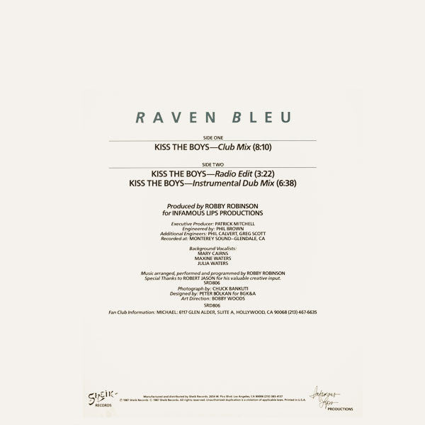 Raven Bleu : Kiss The Boys (12")