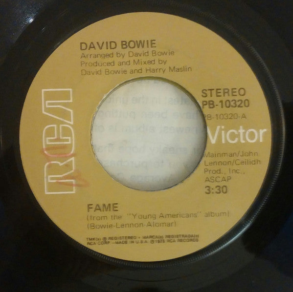 David Bowie : Fame / Right (7", Single)