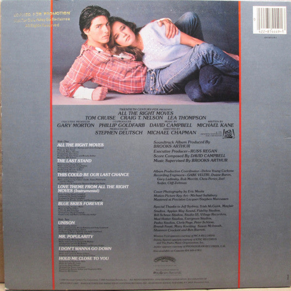 Various : All The Right Moves (Original Soundtrack From The Motion Picture) (LP, Comp)