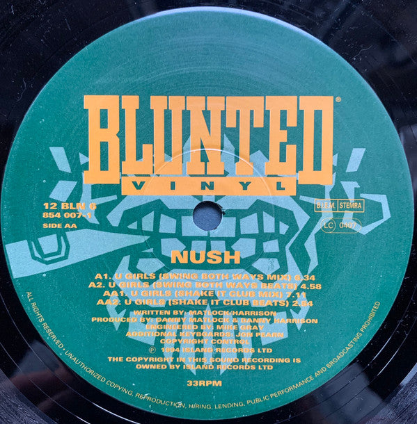 Nush : U Girls (12", Single)