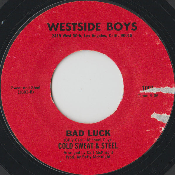 Cold Sweat & Steel* : Second Chance / Bad Luck (7", Single)