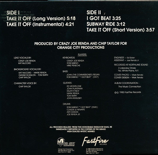 Joe Renda : Crazy Joe Show (12", EP, Promo)