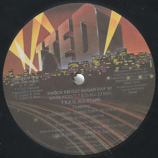 T.T.E.D. Allstars : Knock 'Em Out Sugar Ray '87 (12")