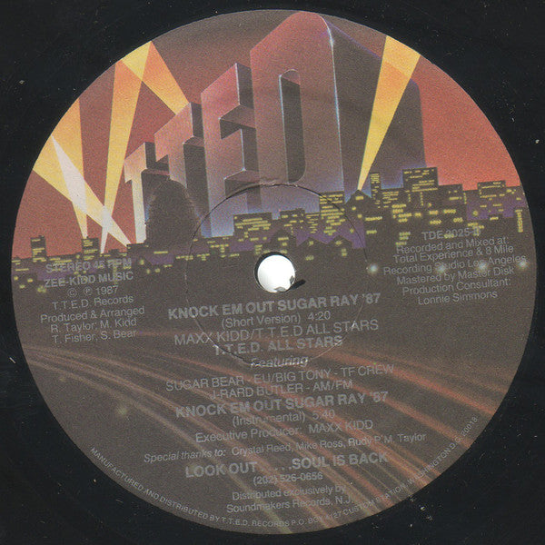 T.T.E.D. Allstars : Knock 'Em Out Sugar Ray '87 (12")