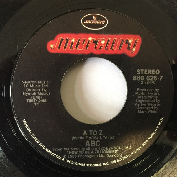 ABC : Be Near Me (7", Single)