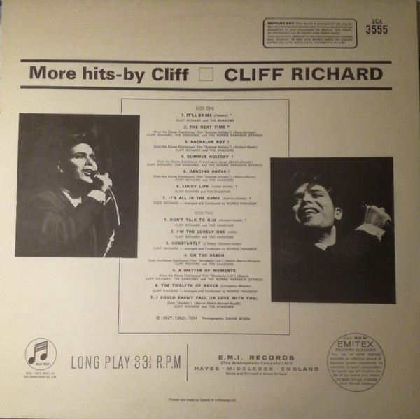 Cliff Richard : More Hits - By Cliff (LP, Comp, RE, Bei)