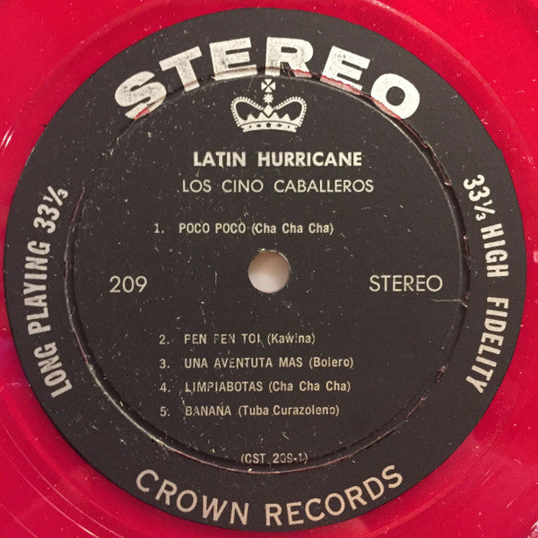 Los Cinco Caballeros : Latin Hurricane (LP, Album, Red)