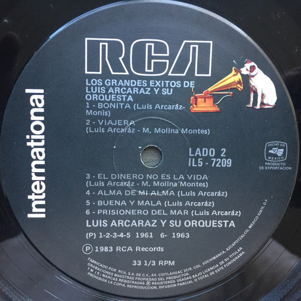 Luis Arcaraz Y Su Orquesta : Los Grandes Exitos De Luis Arcaraz (LP, Comp)