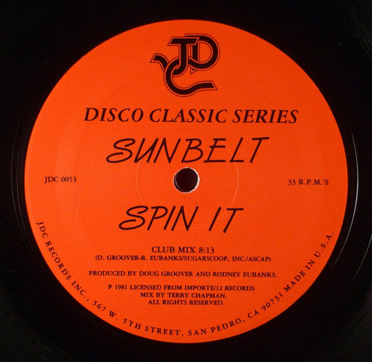 Sunbelt : Spin It (12", Single)