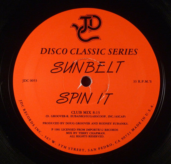 Sunbelt : Spin It (12", Single)