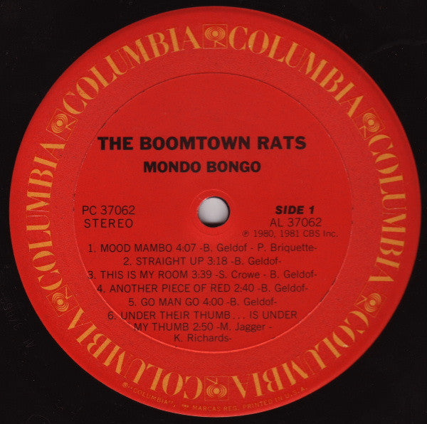 The Boomtown Rats : Mondo Bongo (LP, Album, RE)