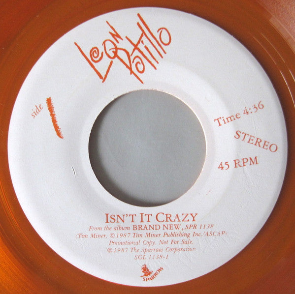 Leon Patillo : Isn't It Crazy (7", Promo, Ora)