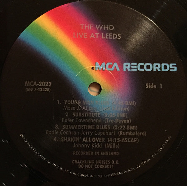 The Who : Live At Leeds (LP, Album, RE, Pin)