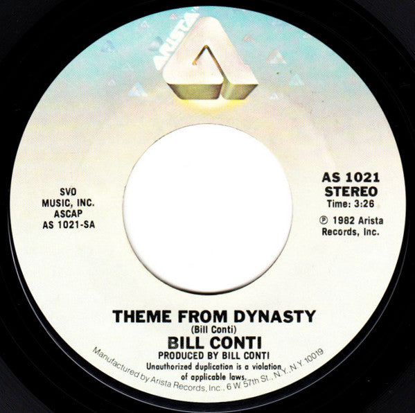 Bill Conti : Theme From Dynasty / Theme From Falcon Crest (7")