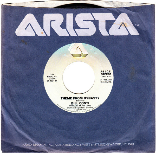 Bill Conti : Theme From Dynasty / Theme From Falcon Crest (7")