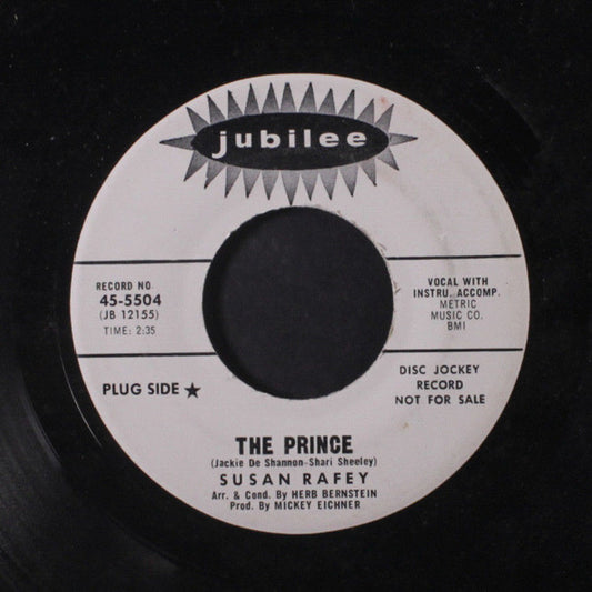 Susan Rafey : The Prince / Right On Time (7", Promo)