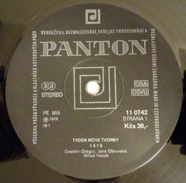 Various : Týden Nové Tvorby 1978 (LP)