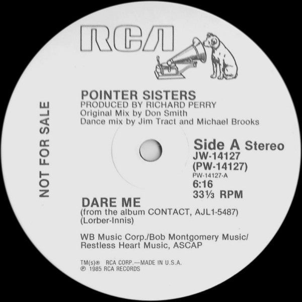Pointer Sisters : Dare Me (12", Promo)