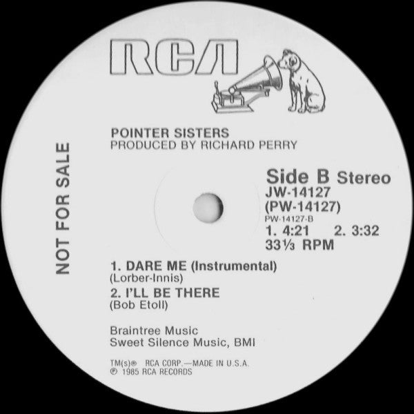 Pointer Sisters : Dare Me (12", Promo)
